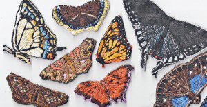 Embroidered Butterflies by Tara Lynn eco fashion wearable art