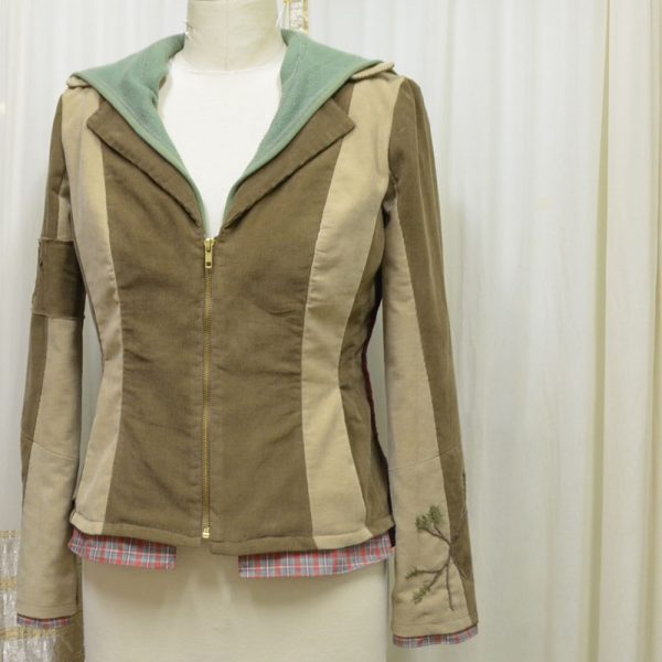 Hemp corduroy Embroidered Jacket